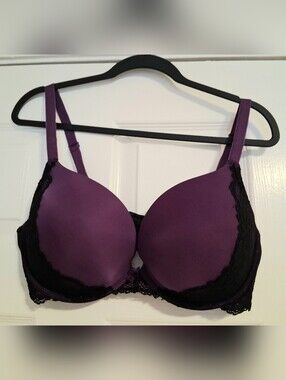 Torrid Purple Lace-Trim T-Shirt Bra, Size 40D